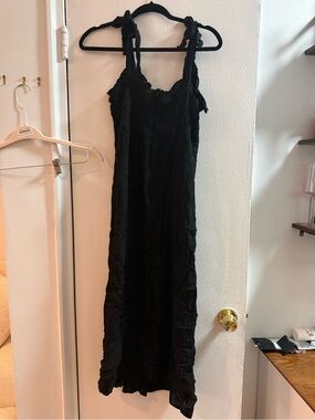 Audrey 3+1 Black Maxi Dress with Tie Straps